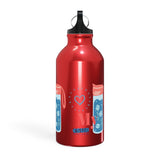 "LOVE MY WATER BOTTLE"  Less Single-Use Plastic Design #185 by © Juliana2me Oregon Sport Bottle