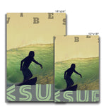 Surf Vibes "Biggy Green" Less Single-Use Plastic Design # 211 by © Juliana2me Eco Canvas