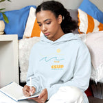 "FLORIDA" Less Single-Use Plastic Design #34 by © Juliana2me Women's eco fitted hoodie