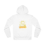 "SUNSHINE & LUV" Less Single-Use Plastic Design #51 by © Juliana2me Unisex Drummer Hoodie