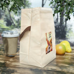 "LIFE" Less Single-Use Plastic Design # 179 Canvas Lunch Bag With Strap