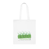 "GRASS IS GREENER" Less Single-Use Plastic Design #46 by © Juliana2me Cotton Tote