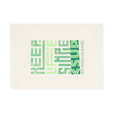 "KEEP LIFE SIMPLE" Less Single-Use Plastic Design #140 by © Juliana2me Cotton Tea Towel