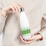 "GRASS IS GREENER" Less Single-Use Plastic Design #46 by © Juliana2me 20oz Insulated Water Bottle