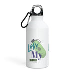 "LOVE MY WATER BOTTLE"  Less Single-Use Plastic Design #183 by © Juliana2me Oregon Sport Bottle