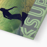 Surf Vibes "Biggy Green" Less Single-Use Plastic Design # 211 by © Juliana2me Eco Canvas