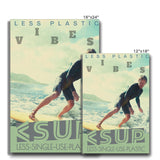 Surf Vibes " Frosty Tellecaster" Less Single-Use Plastic Deisgn #209 by © Juliana2me Eco Canvas