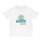 "GROW LOVE" Less Single-Use Plastic Design # 94 by © Juliana2me Unisex Organic Cotton T-Shirt