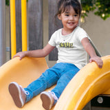 "BEE THE CHANGE" Less Single-Use Plastic Design #40 by © Juliana2me Eco-friendly Toddler T-Shirt