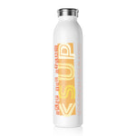 "SKIP THE STRAW" Design #11 by © Juliana2me Slim Water Bottle