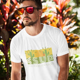 "DESERT SUNSET" Less Single-Use Plastic Design #49 by © Juliana2me Organic Unisex T-Shirt