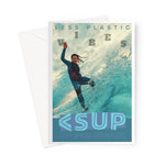 Surf Vibes " Crystal's Crescendo" Less Single-Use Plastic Design # 217 © by Juliana2me Greeting Card