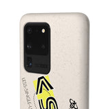 "BEE THE CHANGE" Less Single-Use Plastic Design #40 by © Juliana2me Biodegradable Phone Case