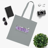 "PURPLE FLOWERS" Less Single-Use Plastic Design #42 by © Juliana2me Cotton Tote