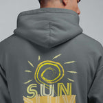 "SUNSHINE & LUV" Less Single-Use Plastic Design #51 by © Juliana2me Unisex Drummer Hoodie