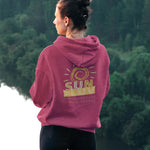 "SUNSHINE & LUV" Less Single-Use Plastic Design #51 by © Juliana2me Unisex Drummer Hoodie