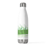 "GRASS IS GREENER" Less Single-Use Plastic Design #46 by © Juliana2me 20oz Insulated Water Bottle