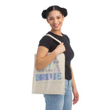 "THRIFT IS HIP" Less Single-Use Plastic Desgn #53 by © Juliana2me Canvas Tote Bag