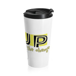 "BEE THE CHANGE" Less Single-Use Plastic Design #40 by Juliana2me Stainless Steel Travel Mug