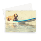 Surf Vibes "Fetchin' Some Fun" Less Single-Use Plastic Design # 224 by © Juliana2me Greeting Card