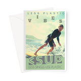 Surf Vibes " Frosty Tellecaster" Less Single-Use Plastic Deisgn #209 by © Juliana2me Greeting Card