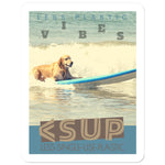 Surf Vibes "Fetchin' Some Fun" Less Single-Use Plastic Design # 224 by © Juliana2me Sticker