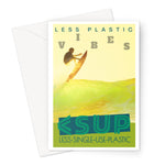 Surf Vibes "Lemon Lime in the Sunshine" less Single-Use Plastic Design #210 by © Juliana2me Greeting Card