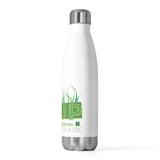 "GRASS IS GREENER" Less Single-Use Plastic Design #46 by © Juliana2me 20oz Insulated Water Bottle