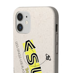 "BEE THE CHANGE" Less Single-Use Plastic Design #40 by © Juliana2me Biodegradable Phone Case