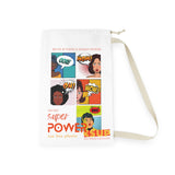 "SUPER POWER" LESS SINGLE-USE PLASTIC DESIGN # 191 by © Juliana2me Laundry Bag