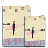 Surf Vibes "Pink Board" Less Single-Use Plastic Design # 219 by © Juliana2me Eco Canvas