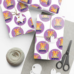 "PURPLE LION" Less Single-Use Plastic Design # 190 by © Juliana2me Gift Wrap Paper