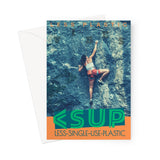 Climb Vibes "Lock-off" Less Single-Use Plastic Design #235 Greeting Card