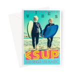 Surf Vibes "Seafoam Cadillac" Less Single-Use Plastic Design # 216 Greeting Card