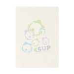 "PASTEL PAINT SPILLS" Less Single-Use Plastic Design #29 by © Juliana2me Cotton Tea Towel