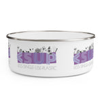 "PURPLE FLOWERS" LESS SINGLE-USE PLASTIC DESIGN #42 BY © JULIANA2ME Enamel Bowls