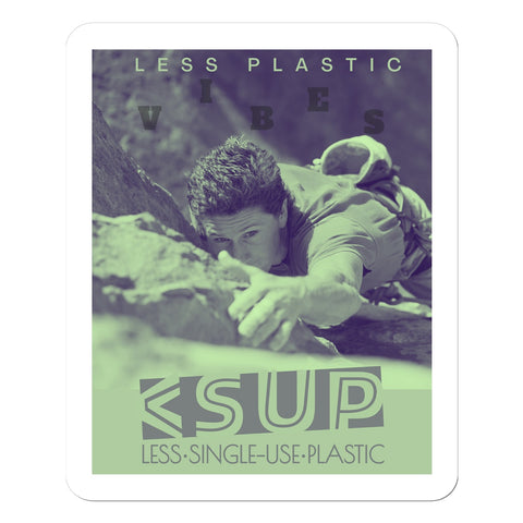 Climb Vibes "Focus" Less Single-Use Plastic Design #234 Sticker