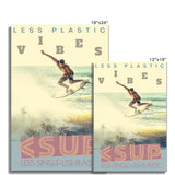 Surf Vibes "Free Refills" Less Single-Use Plastic Design # 226 Rolled Eco Canvas