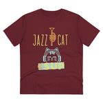 "JAZZ CAT" Less Single-Use Plastic Design #89 by © Juliana2me Organic T-shirt - Unisex