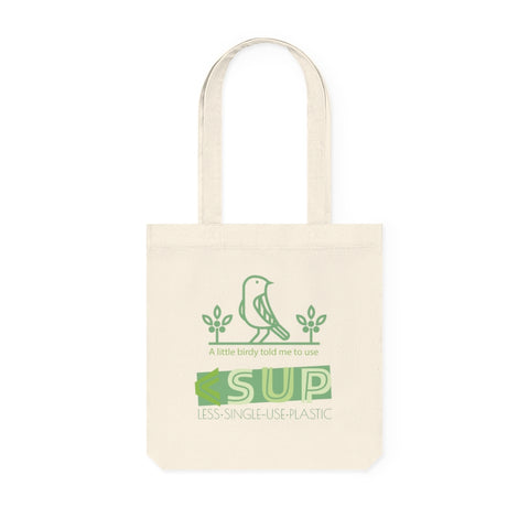 "LITTLE BIRDY" Less Single-Use Plastic Design #33 by © Juliana2me Organic Woven Tote Bag