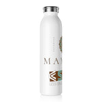 "MANTRA" Less Single-Use Plastic Dessign #77 by © Juliana2me Slim Water Bottle