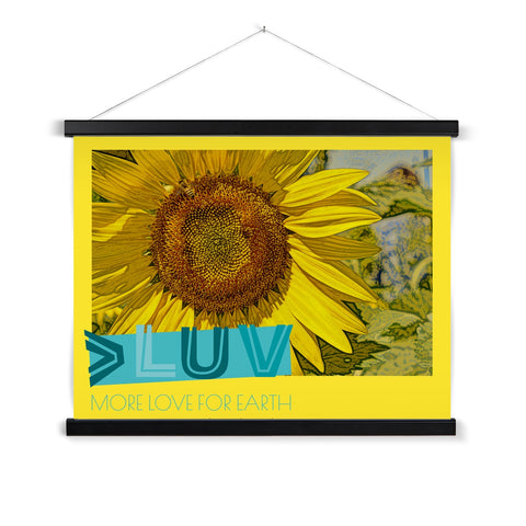 MORE LUV for EARTH Sunflower Fine Art Print with Hanger