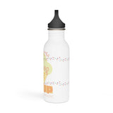 "HERE'S THE SCOOP" Less Single-Use Plastic Deisgn #56 by Juliana2me Stainless Steel Water Bottle