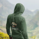 "CANOE USE" Less Single-Use Plastic Plastic Design #75 by © Juliana2me Unisex eco raglan hoodie