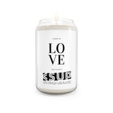 "LEARN TO LOVE" Less Single-Use Plastic Design # 155 by © Juliana2me Scented Soy Candle, 13.75oz