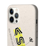 "BEE THE CHANGE" Less Single-Use Plastic Design #40 by © Juliana2me Biodegradable Phone Case