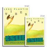 Surf Vibes "Lemon Lime in the Sunshine" less Single-Use Plastic Design #210 by © Juliana2me Rolled Eco Canvas