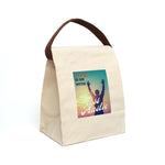 "LIFE" Less Single-Use Plastic Design # 180 Canvas Lunch Bag With Strap