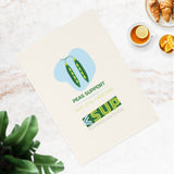 "PEAS SUPPORT" Less Single-Use Plastic Deisgn #62 by © Juliana2me Organic Cotton Tea Towel