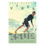 Surf Vibes " Frosty Tellecaster" Less Single-Use Plastic Deisgn #209 by © Juliana2me Sticker